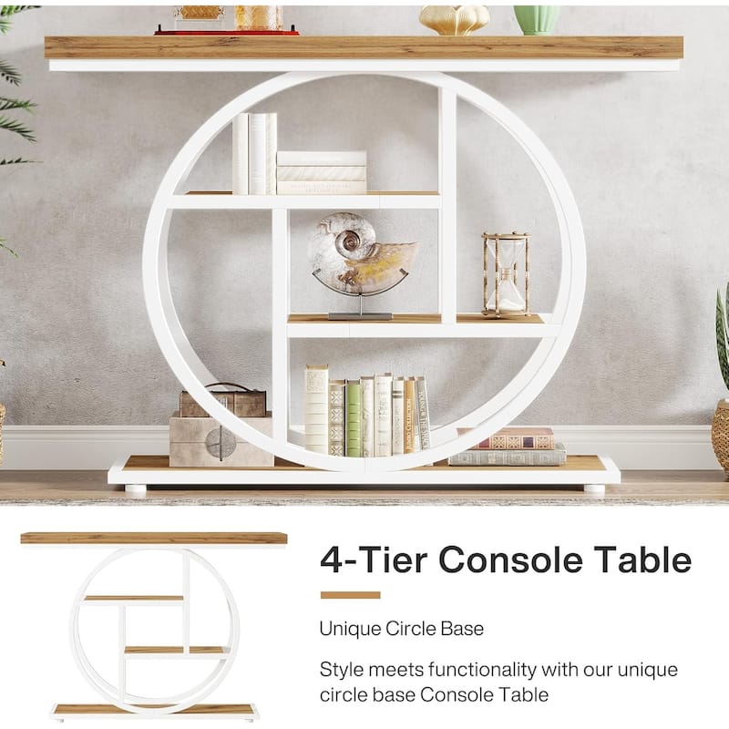 41.3" Console Entryway Table, 4 Tiers Sofa Table
