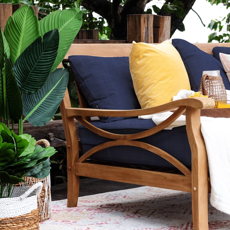 Cambridge Casual Lowell Teak Patio Daybed with Cushion