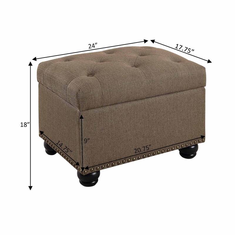 Convenience Concepts Designs4Comfort 5th Avenue Storage Ottoman
