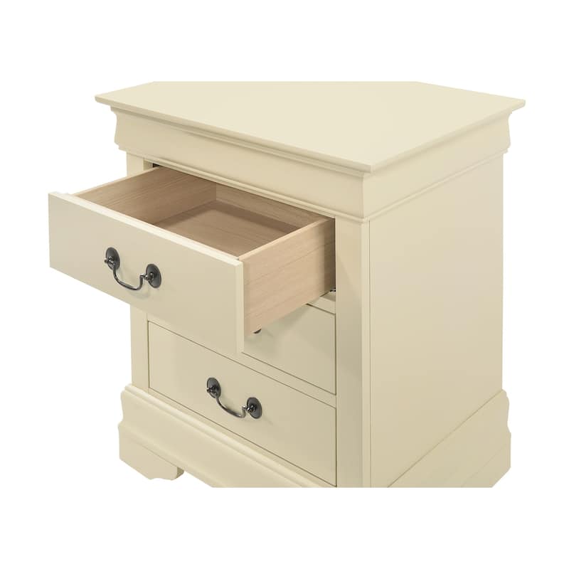 Louis Phillipe 3-drawer Nightstand