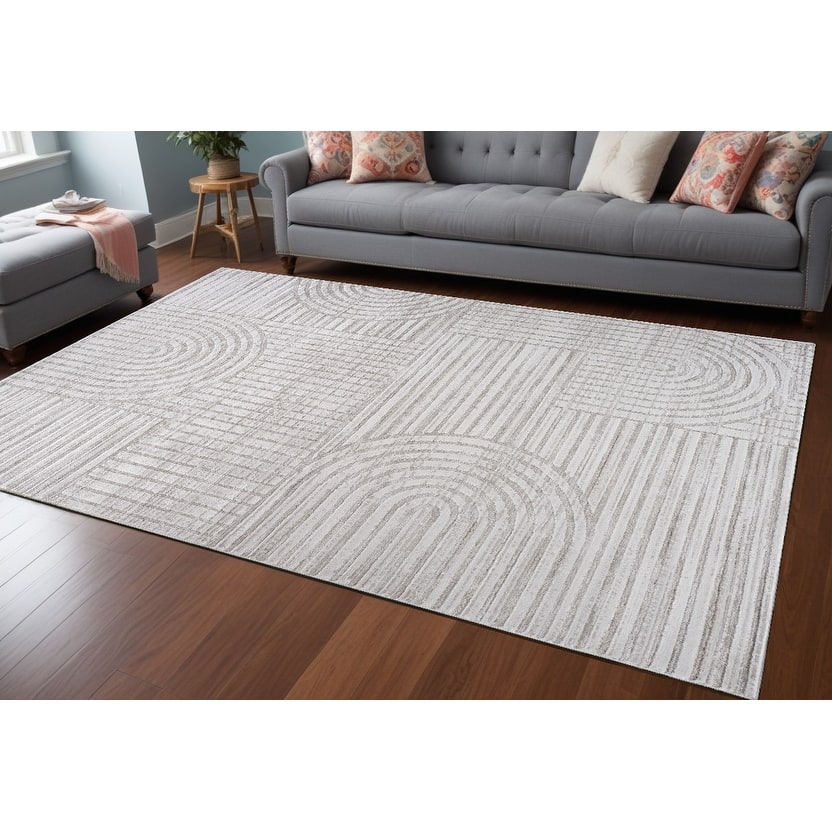 Bocuz Distressed Abstract Stain Resistant Woven Durable Area Rug By HomeRoots