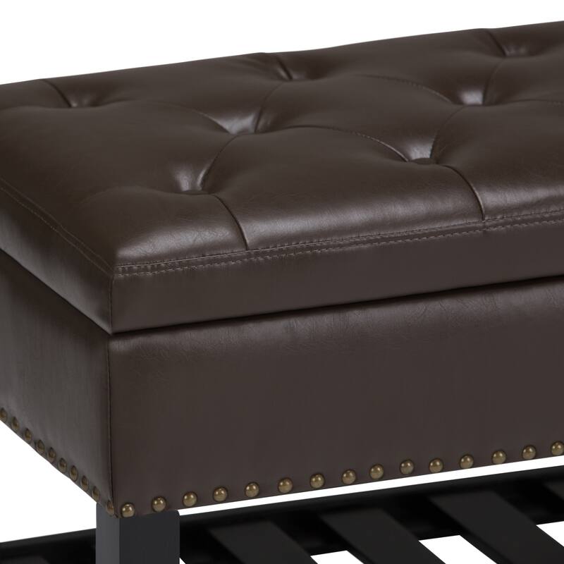 WYNDENHALL Riley 43 inch Wide Rectangle Ottoman Bench - 43 W x 17 D x 19 H