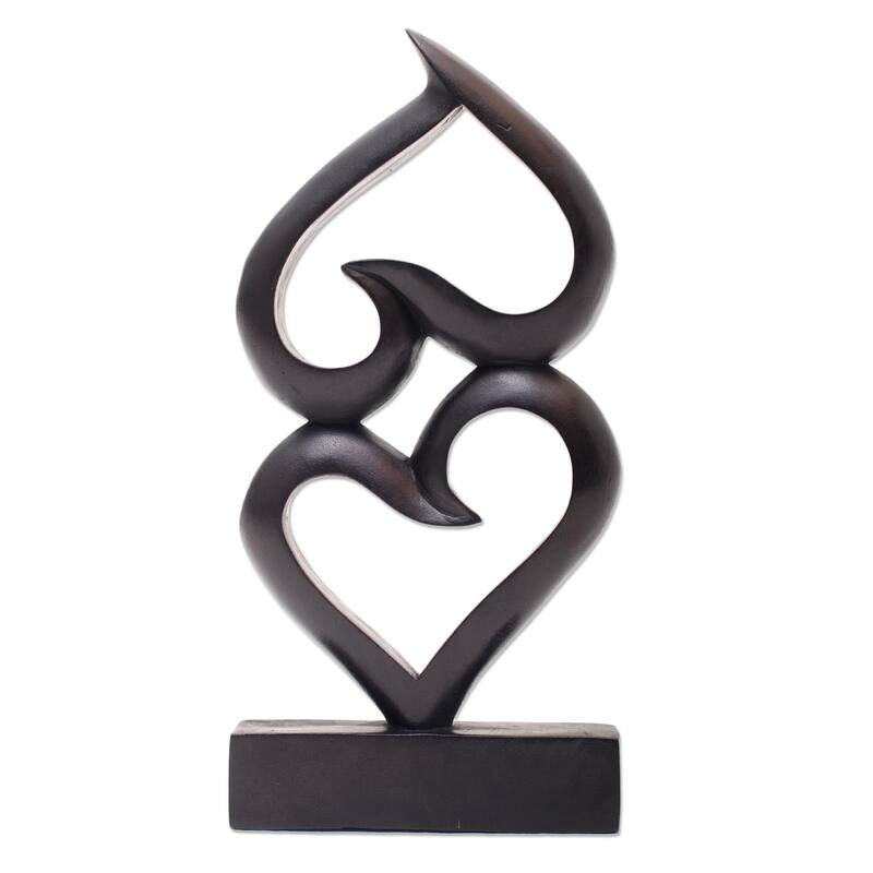 Novica Handmade Double The Love Wood Sculpture