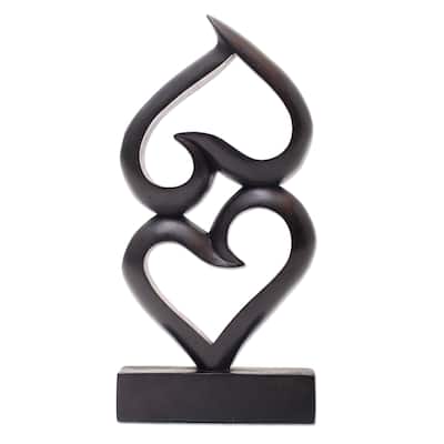 Novica Handmade Double The Love Wood Sculpture