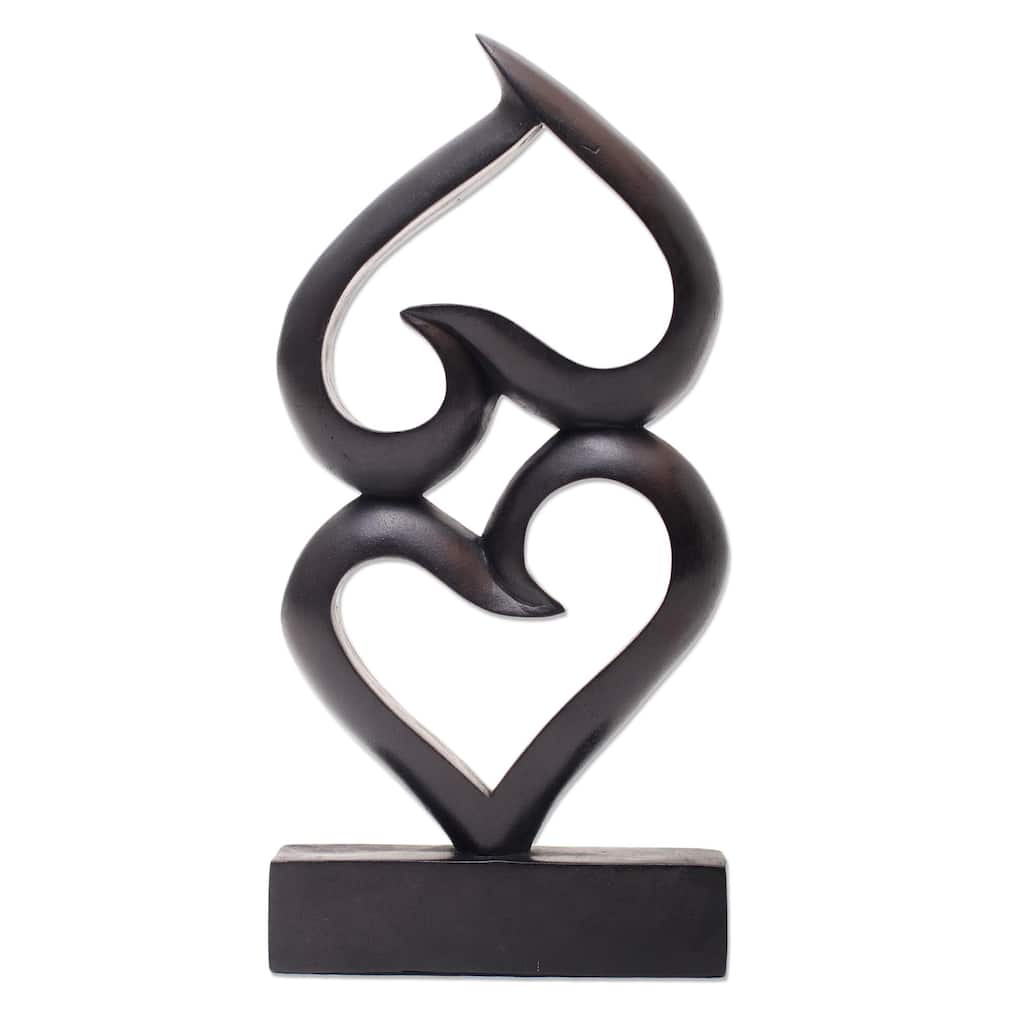 Novica Handmade Double The Love Wood Sculpture