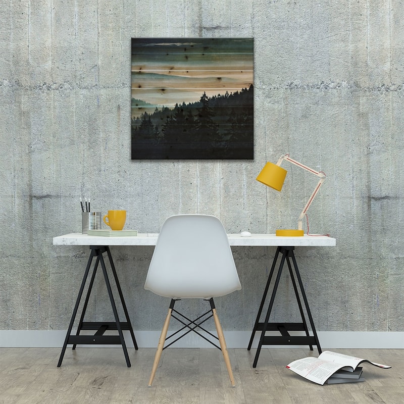 Mountain Light Print On Wood by Tordis Kayma - Multi-Color