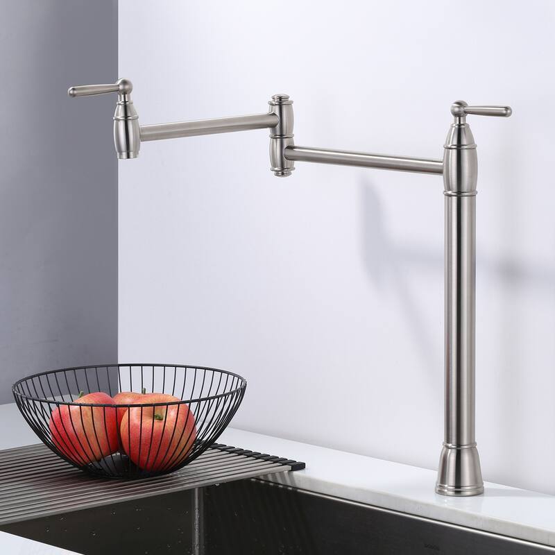 WOWOW Desk Mounted Pot Filler Kitchen Folding Faucet