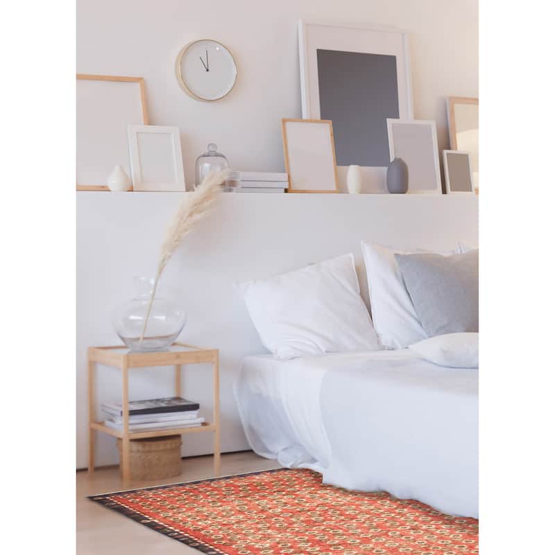 ECARPETGALLERY Hand-knotted Andelz Red Wool Rug - 3'1 x 4'9