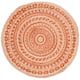 SAFAVIEH Handmade Natural Fiber Valentien Casual Jute Rug - 4' x 4' Round - Orange/Natural