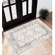 preview thumbnail 39 of 65, Washable Vintage Floral Area Rug Non-Slip Thin Rug for Living Room, Bedroom, Kitchen and Bath Machine Washable Indoor Pet Rugs 2' x 3' (Rectangular) - Blue and Gray - Rectangle