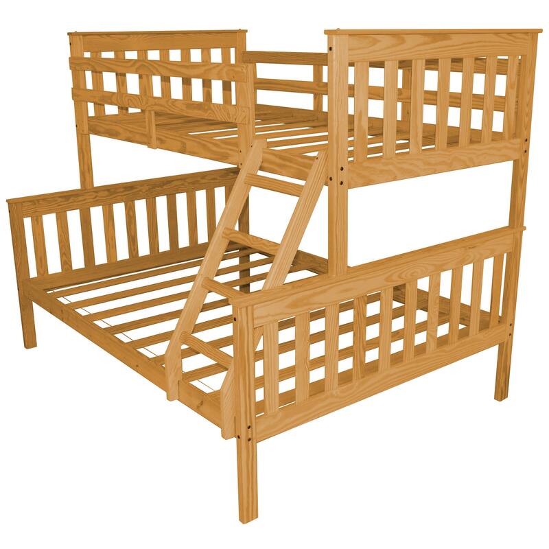 Pine Twin over Full Mission Bunkbed - Honey Stain