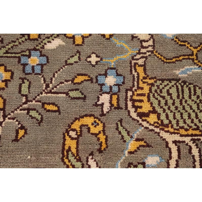 Animals Design Ziegler Indian Foyer Rug Handmade Wool Carpet - 2'11"x 5'1"