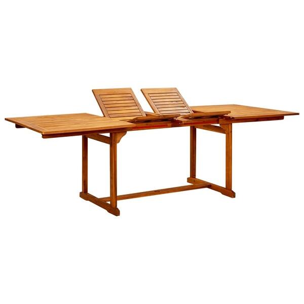 slide 1 of 44, vidaXL Garden Dining Table (59.1"-78.7")x39.4"x29.5" Solid Acacia Wood