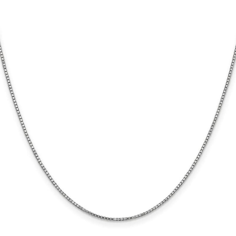 Curata 14k White Gold Solid 1.1mm Box Chain Necklace Options: 16 18 20 22
