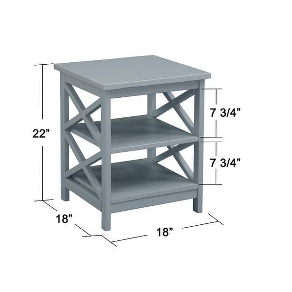 dimension image slide 2 of 4, Preston 'X' Frame Side Table