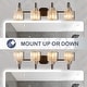 preview thumbnail 13 of 14, Luxury Crystal 3/4 Lights Bathroom Vanity Lights Rose Gold/ Wall Sconce Lighting