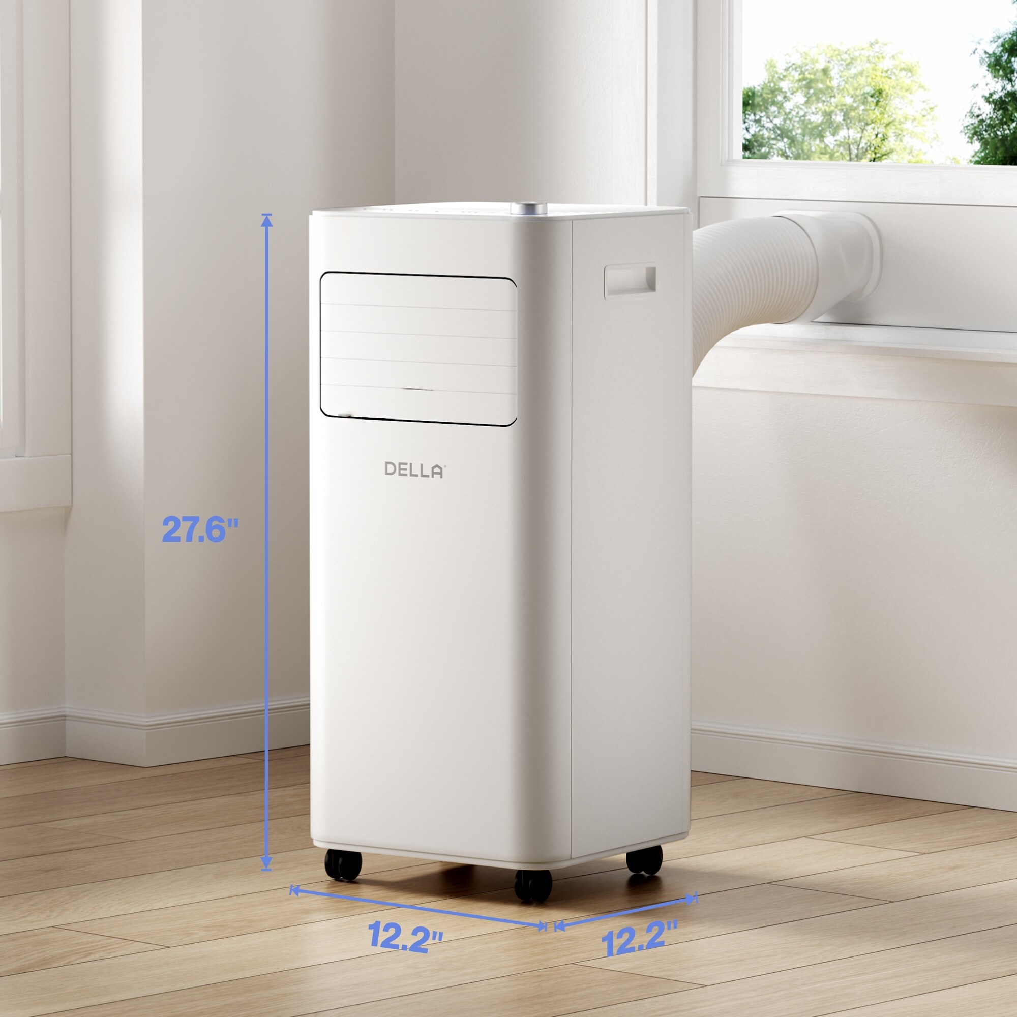 DELLA 8000 BTU ASHRAE with Heat Pump Smart WiFi Enabled Portable