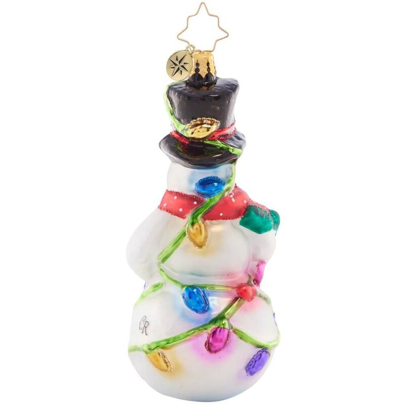 Christopher Radko Light The Night Snowman Christmas Ornament 1021614