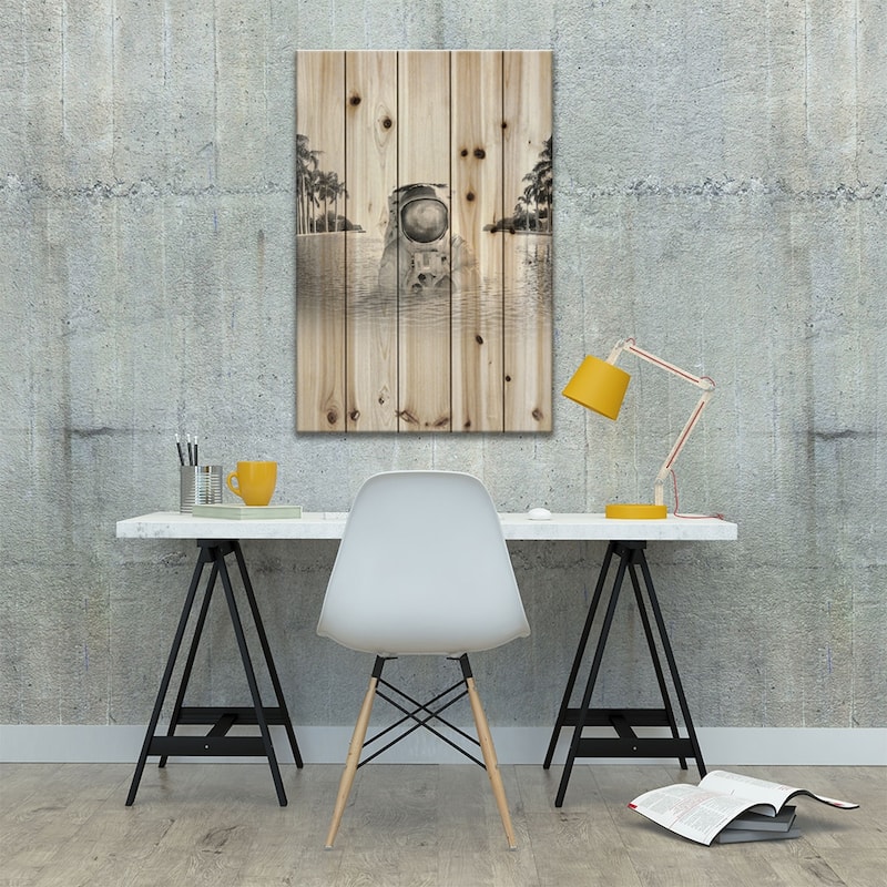 Astronaut Print On Wood by Fran Rodriguez - Multi-Color - Bed Bath ...