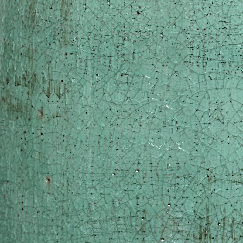 Crackled Ceramic Table Lamp with Tapered Drum Shade - 30.25" - Teal Green