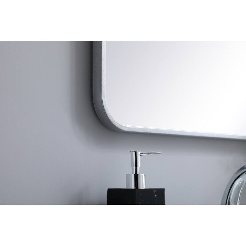 Ezra Soft Corner Metal Rectangular Mirror