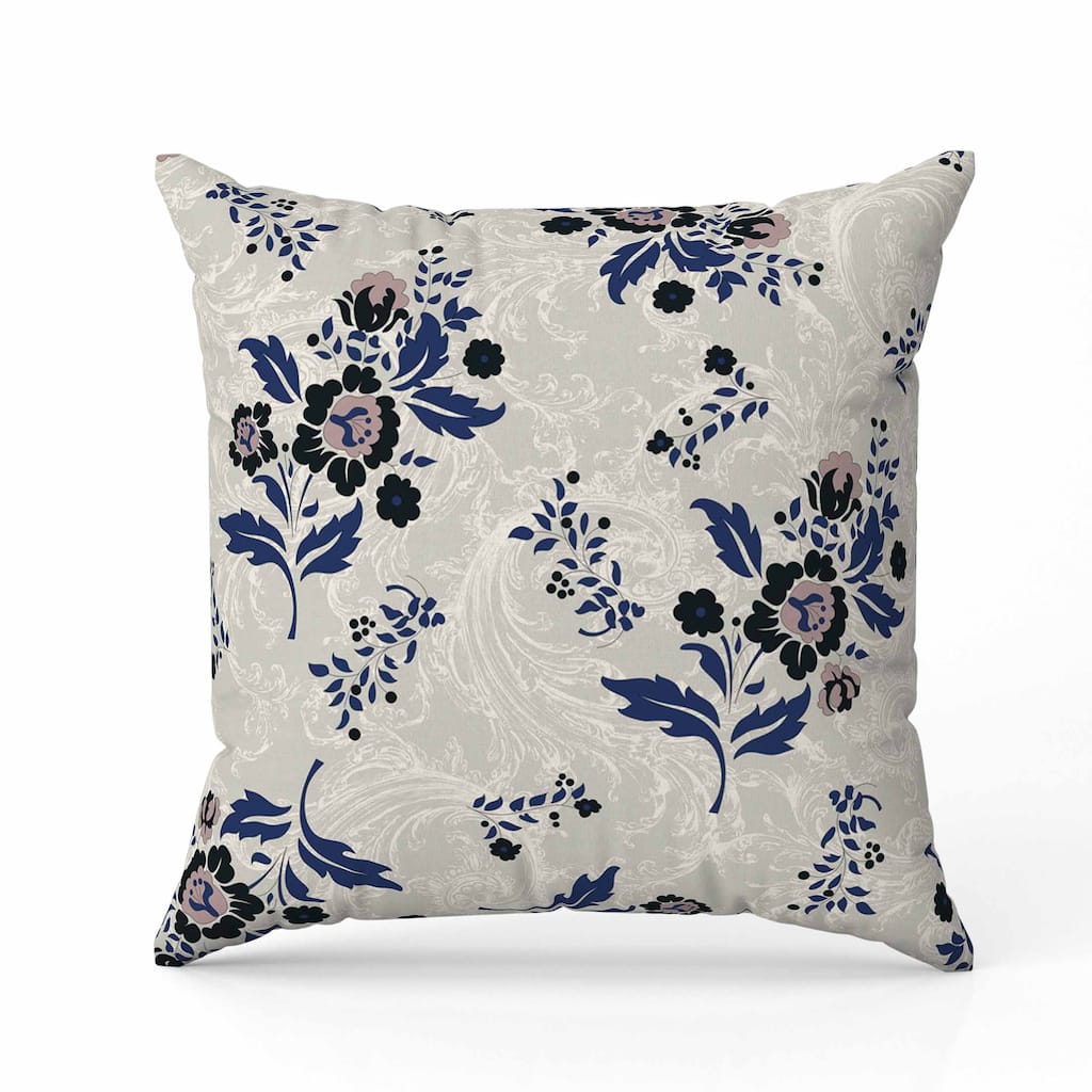 Meadow Strokes Faux Suede Reversible Throw Pillow Lime and Blue