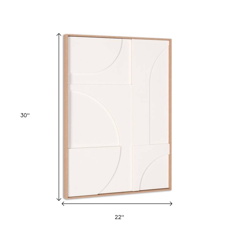 HomeRoots Modern Geo Shapes Brown Shadowbox Wall Art