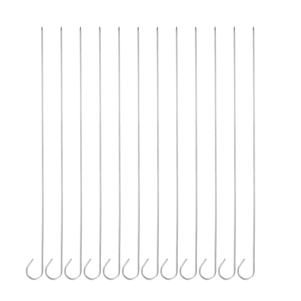 12pcs Kebob Skewers 28.5cm x 2.2mm Round BBQ Grill Sticks - 28.5cm x 2.2mm