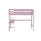preview thumbnail 13 of 16, Twin High Loft Bed with Safety Guardrail,Built-in desk,Ladder