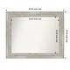 preview thumbnail 82 of 119, Dove Greywash Framed Non-Beveled Custom Wall Mirror, Bathroom Vanity Mirror Outer Size: 36 x 29