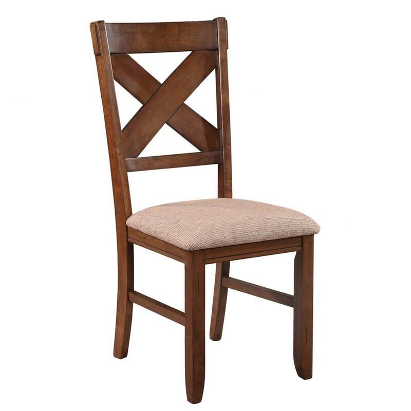 Solid Wood Dining Chairs,Set of 2 - Brown