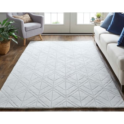 Grand Bazaar Tatem Hand Woven Solid Transitional Area Rug