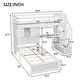 preview thumbnail 3 of 14, Loft Bed with Built-in Desk and Staircase, With Storage Compartments and Shelves, Twin over Twin, White