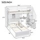 preview thumbnail 17 of 26, Twin over Twin Loft Bed with Built-in Desk, Staircase, Storage Compartments, Shelves, and Solid Pine Wood Construction, Natural