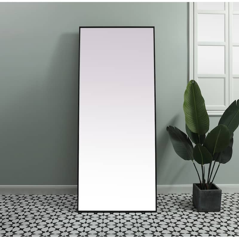 Indigo Home Metal Frame Rectangle Full Length Mirror 30x72 Inch