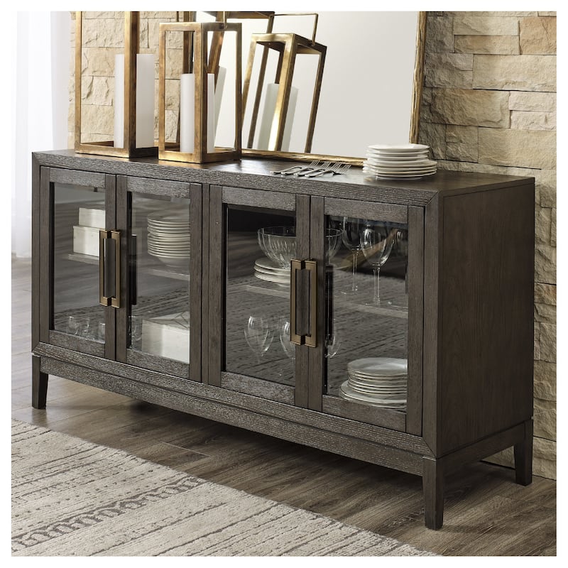 Burkhaus Dark Brown Dining Room Server - 60"W x 19"D x 32"H - 60"W x 19"D x 32"H - Dark Brown
