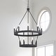 preview thumbnail 20 of 29, Acroma 15-light Farmhouse Black Tiered Chandelier for Dining Room - 27.5 inches