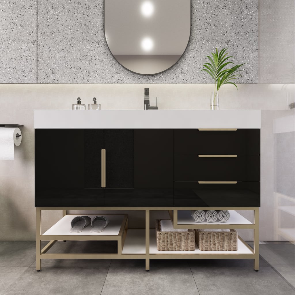 Noble 48" Free Standing Vanity with Reinforced Acrylic Sink