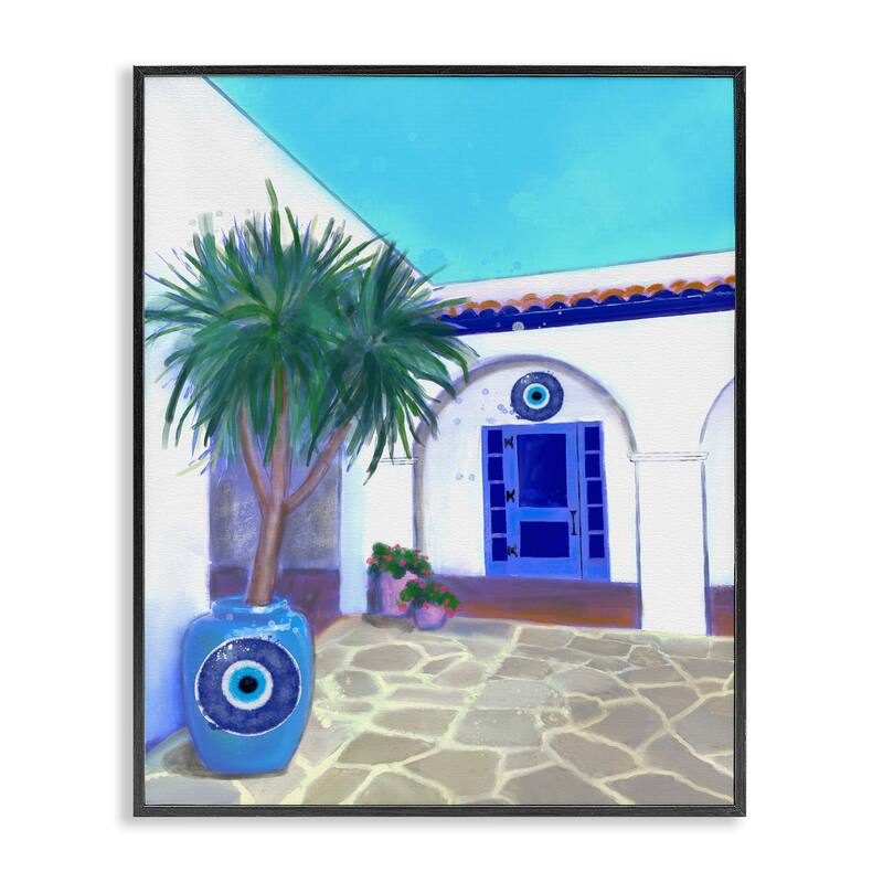 Stupell Tranquil Tropical Villa Framed Giclee Art Design By Matthew Piotrowicz - 16 x 20 - Black