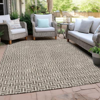 Machine Washable Indoor/ Outdoor Chantille Contemporary Casual Rug