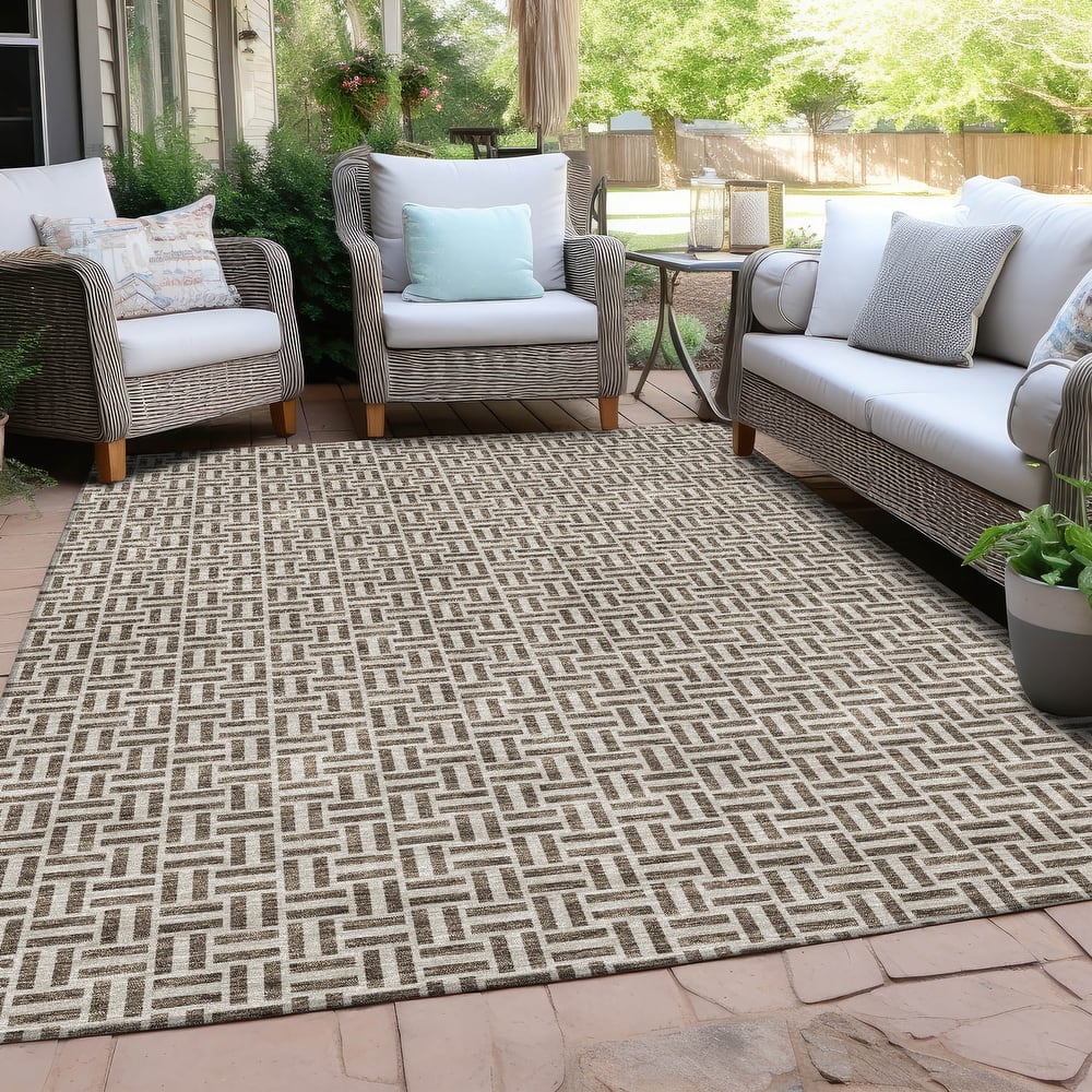 Machine Washable Indoor/ Outdoor Chantille Contemporary Casual Rug