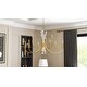 preview thumbnail 8 of 7, Cecily 9-Light Brushed Gold Chandelier