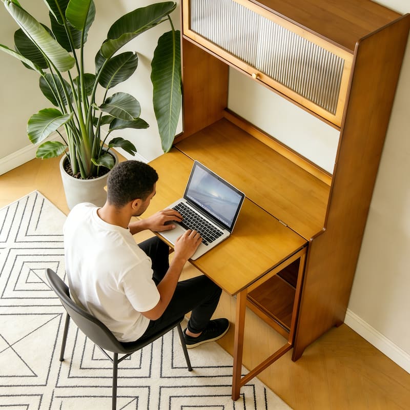 Multi Functional Bamboo Folding Table, Space Saving, Suitable For Office Use, Suitable For Indoor, Bedroom, Living Room