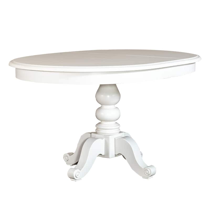 Summer House Oyster White Round Pedestal Table Only