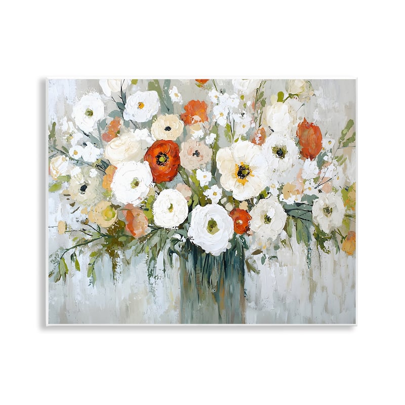 Stupell Ivory & Ruby Bouquet Wall Plaque Art Design By Franklyn Gregory - 14 x 11