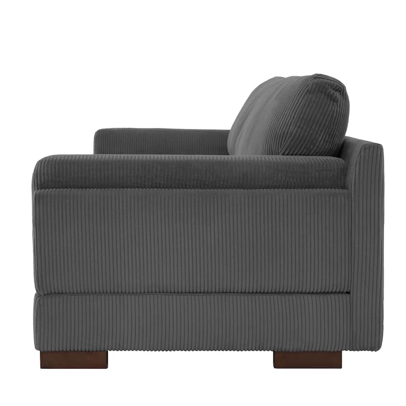 90.2"W Corduroy Upholstered Living Room Sofa