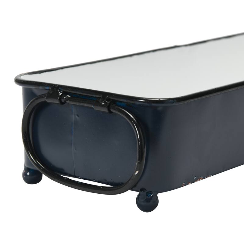 Decorative Metal Tray with 2 Handles