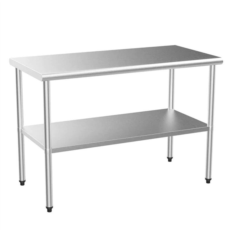 Stainless Steel Table with Undershelf - 24"D x 48"W x 34"H