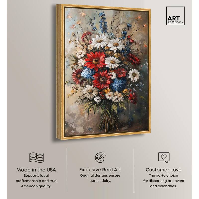 Symphony of Flowers II Canvas by Art Remedy