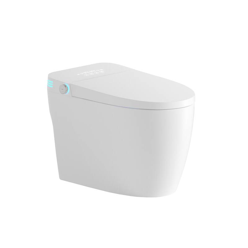 Tankless Smart Toilet With Bidet Built In, One-Piece Bidet Toilet Seat, Auto Flush, Auto Open/Close,Heated Seat,Remote Control